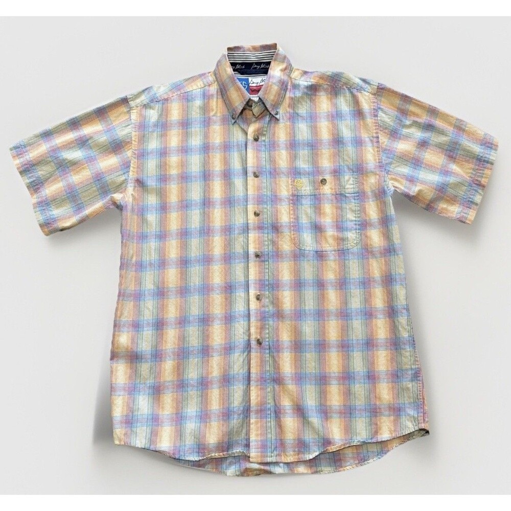 Wrangler George Straight Cowboy Cut Button Up Shirt Short Sleeve Men’s Medium
